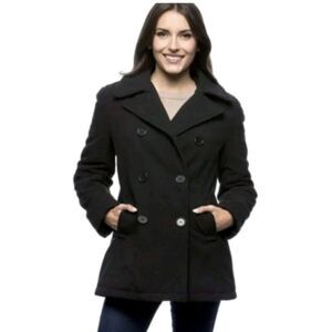 MICHAEL Michael Kors Wool Blend Double Breasted Gray Pea Coat  Size XL